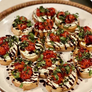 Брускетта с буратой - 12 шт.